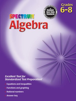 cover image of Algebra, Grades 6 - 8